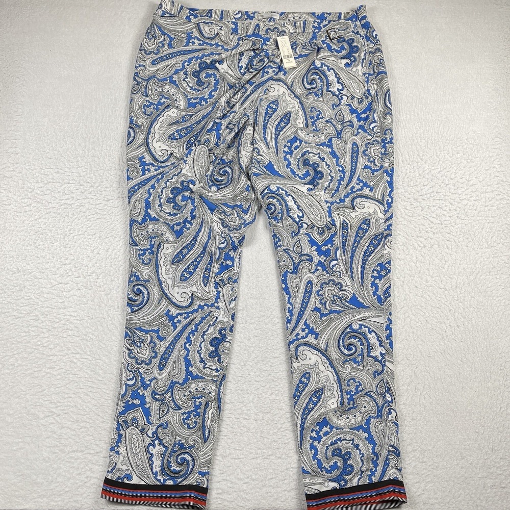 New York & Company Pants Womens 18 Paisley Print Boho Beachy Artsy Career